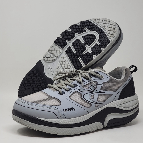 GDFEY Ion Sneakers Crosstrainers Mens Sz 14 Gray Athletic Shoes Arch Support - Picture 1 of 12
